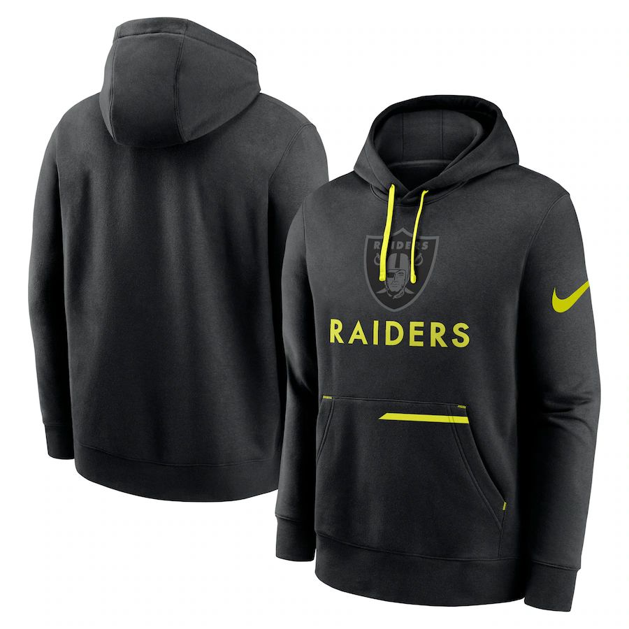 Men 2023 NFL Oakland Raiders black Sweatshirt style 2